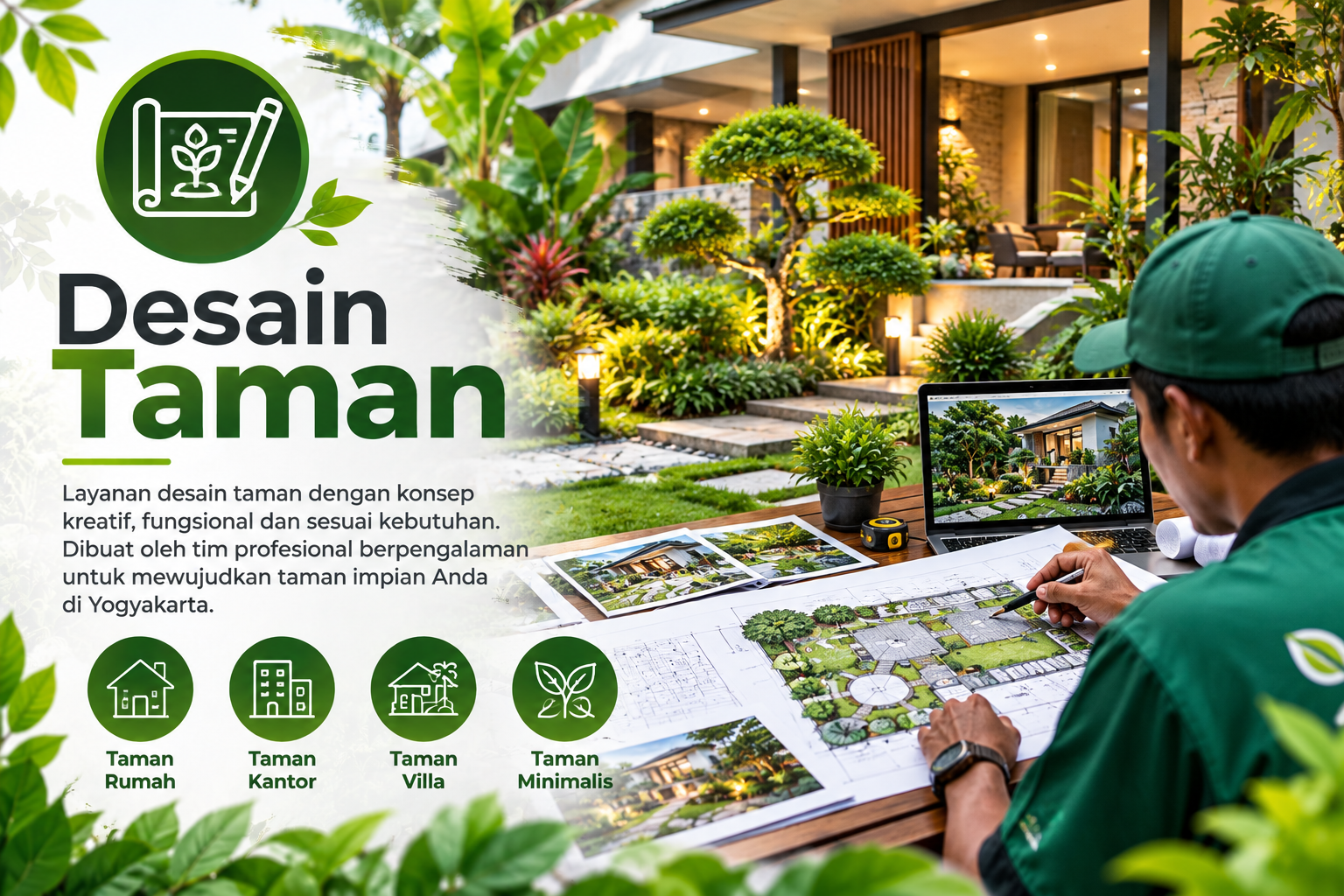 Desain Taman Modern Profesional