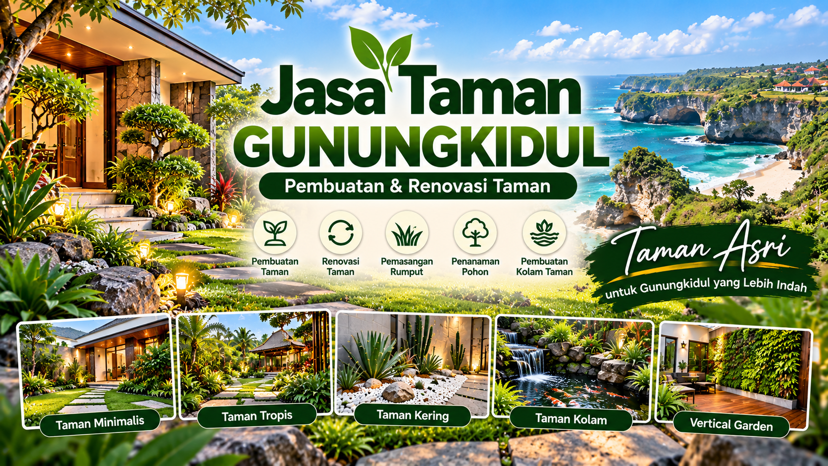 Jasa Taman Gunungkidul di Pesisir Tropis