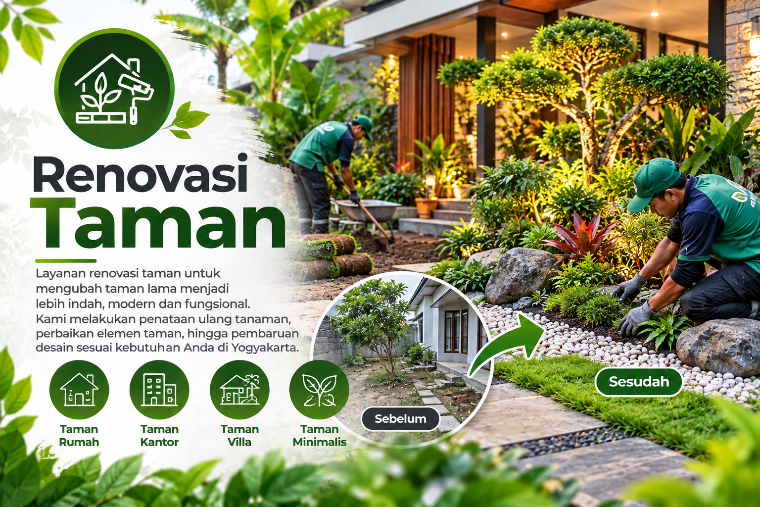 Renovasi Taman Modern Yogyakarta